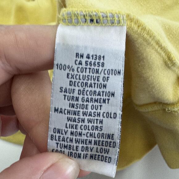 Polo Ralph Lauren Sweatshirt Mens Small Yellow Quarter Zip Big Pony Logo Cotton - Picture 4 of 9